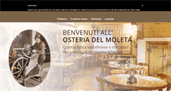 Desktop Screenshot of osteriadelmoleta.com