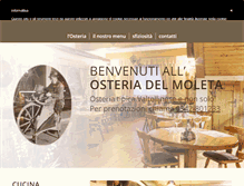 Tablet Screenshot of osteriadelmoleta.com